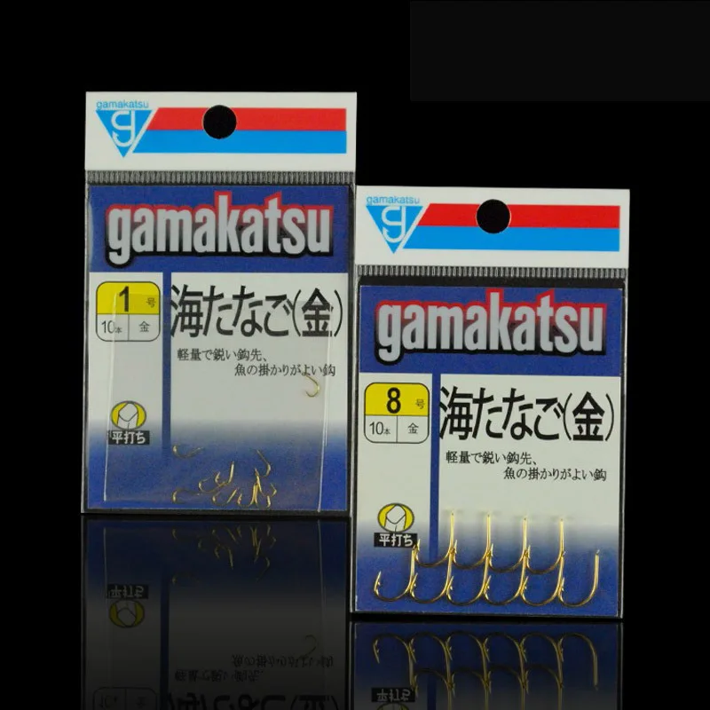 Anzuelos de Pesca de Mar dorado Gamakatsu, acero de alto carbono, anzuelos afilados, señuelo de púas, barco, gusano de playa, hecho en Japón - imagen 3
