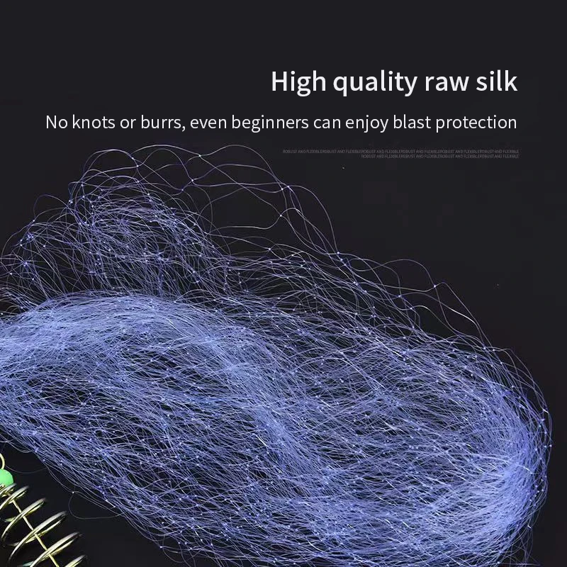 Trampa de red de pesca, malla luminosa con cuentas, red para peces de mar, diseño de aparejos, trampa de pesca fundida para shoal de cobre, aparejos de pesca de 11 tamaños - imagen 4