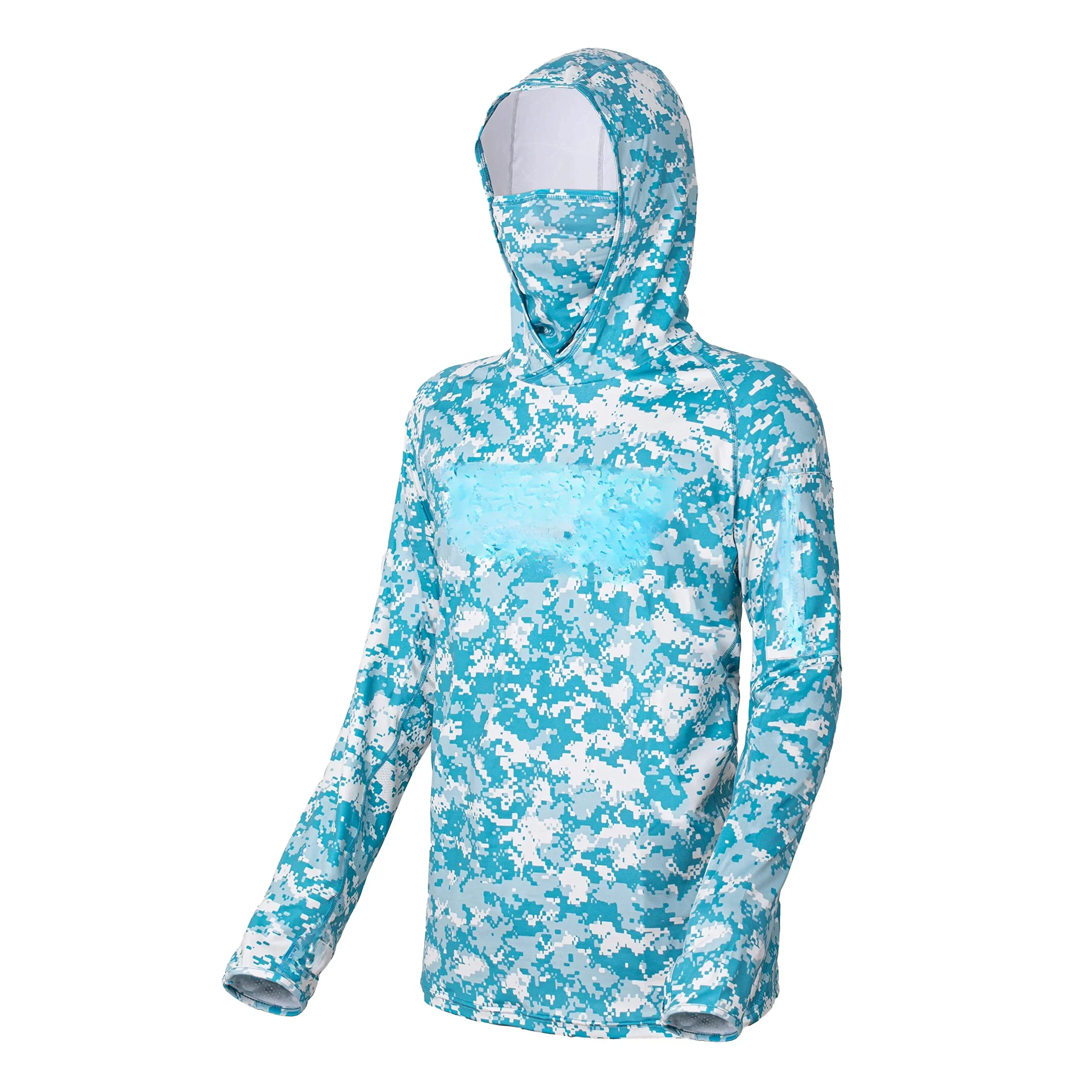 Ropa de protección solar para hombre y mujer, camisa ligera de pesca, Sudadera con capucha de manga larga para pesca y senderismo - imagen 5