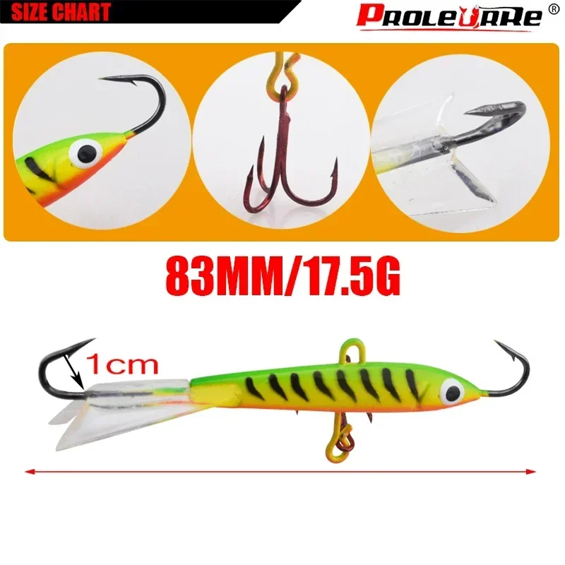1 Uds 8,3mm 18g calidad invierno hielo Jig señuelo de pesca VIB cebo falso Artificial Leurre equilibrador para pesca carpa Lucio aparejos de perca - imagen 2
