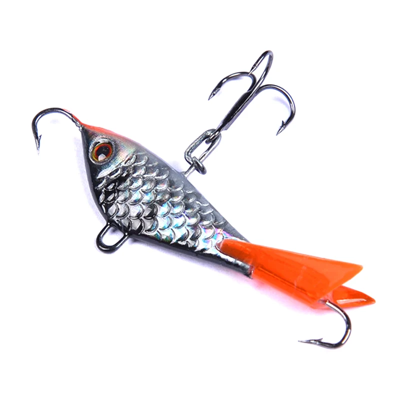 TAKEDO SP20 50MM/7,5G señuelo de hielo 2022 manivela de señuelo de pesca en hielo de invierno 10 #   Plantilla equilibrada de pesca en hielo de plomo Wobbler con anzuelo de hielo para perca - imagen 4
