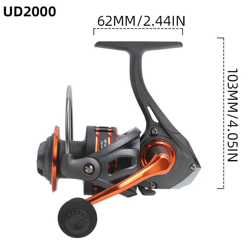 Carrete giratorio Billings UD – 5,0:1, arrastre 14 lb - imagen 5