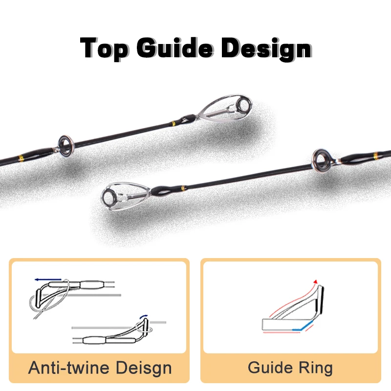 Mavllos YKing-caña giratoria de pesca pargo, señuelo de 10-25g, línea de 12-25lb, 3 secciones, perca ligera de carbono portátil, caña de fundición de pesca - imagen 3