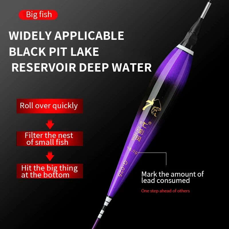 Anzuelo de mordida flotante luminiscente electrónico, pesca nocturna fluorescente que cambia de color, accesorios de pesca de agua dulce, herramientas para exteriores - imagen 4