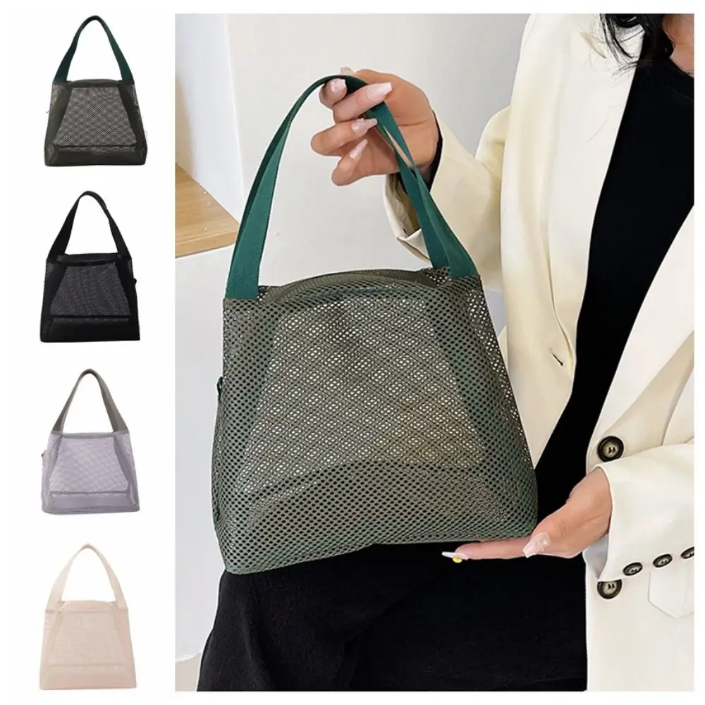 Bolsa de malla con asa para organizar aparejos de pesca