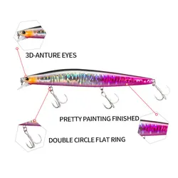 Señuelo Minnow hundimiento de tungsteno para lubina en agua salada