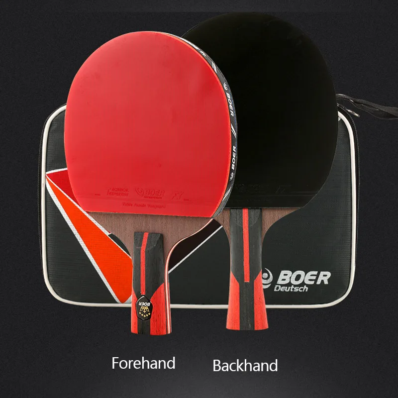 Ayous-raquetas de tenis de mesa, estructura de madera de 5 + 2 capas con bolsa de raqueta, 6 estrellas, 7,6 - imagen 2