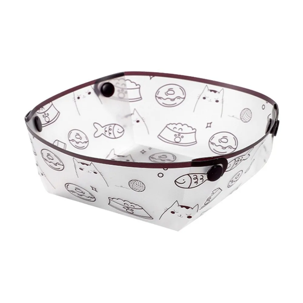 Vajilla plegable para acampar, vajilla de viaje ligera de PP, fácil de limpiar, vajilla plegable de gato de dibujos animados, accesorios para exteriores - imagen 4