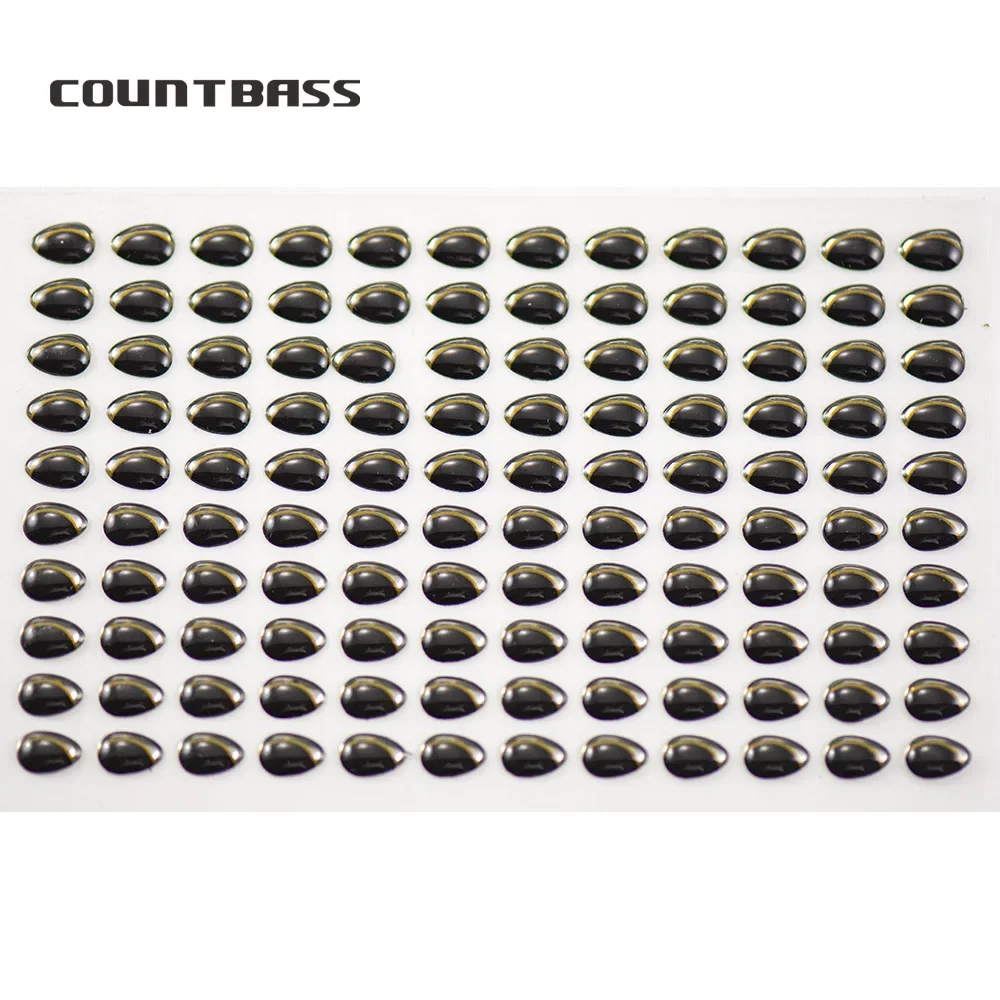COUNTBASS-ojos de señuelo de pesca 3D especiales para plantillas de fundición de Metal, Jigging lento, llantas doradas, accesorios de ojos de señuelo 3D - imagen 4