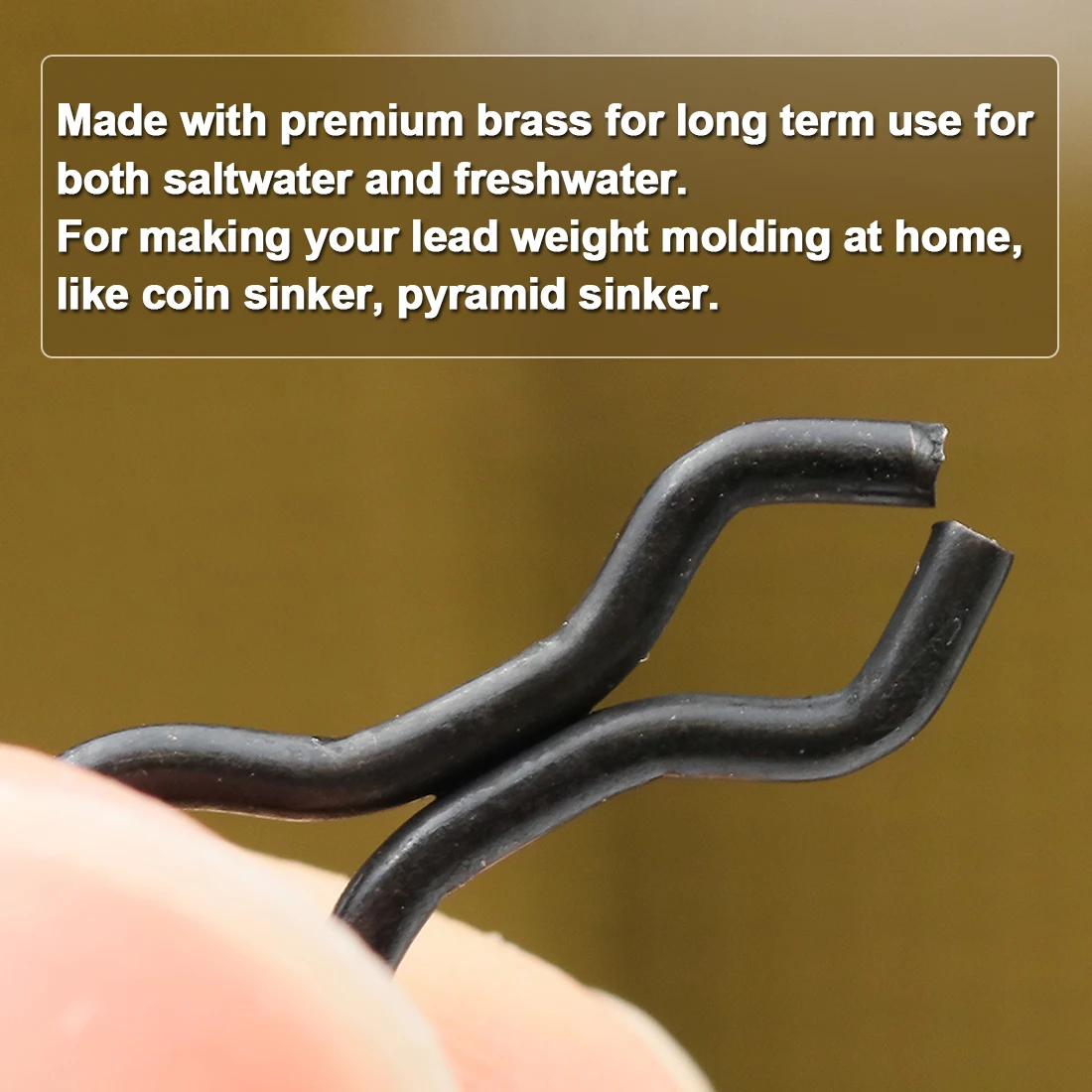 FishTrip 50 Uds ojos de plomo pesca ojo de seguridad acero inoxidable pesca en agua salada para hacer moldes de peso de plomo - imagen 2