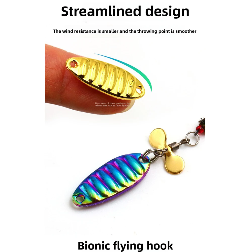 6 uds Spinner Jig insecto biónico señuelos falsos anzuelo con alas Scud mosca insecto cebo Artificial gusano señuelo aparejos de pesca - imagen 5