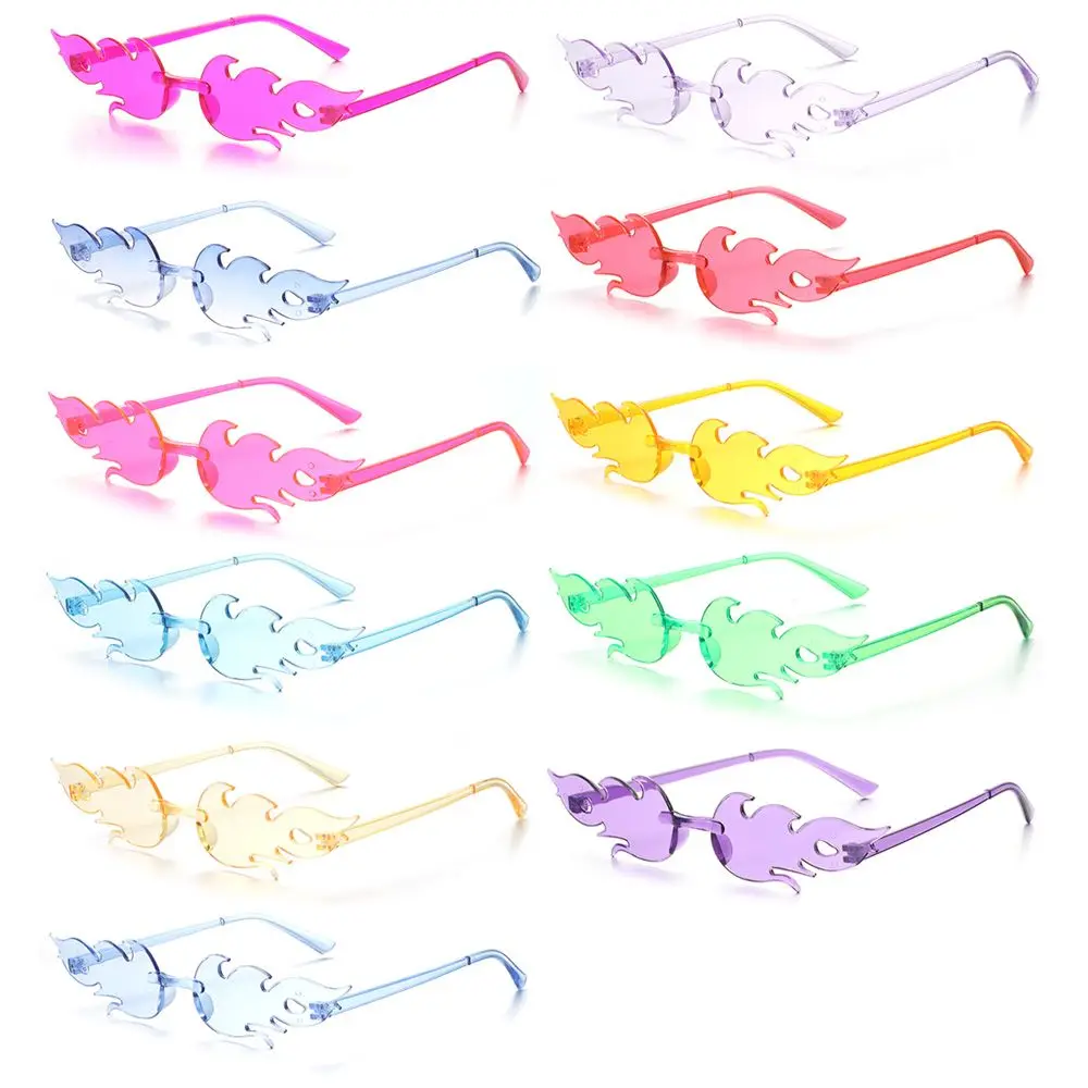 Gafas de sol sin montura para mujer – Forma llama modernas - imagen 4