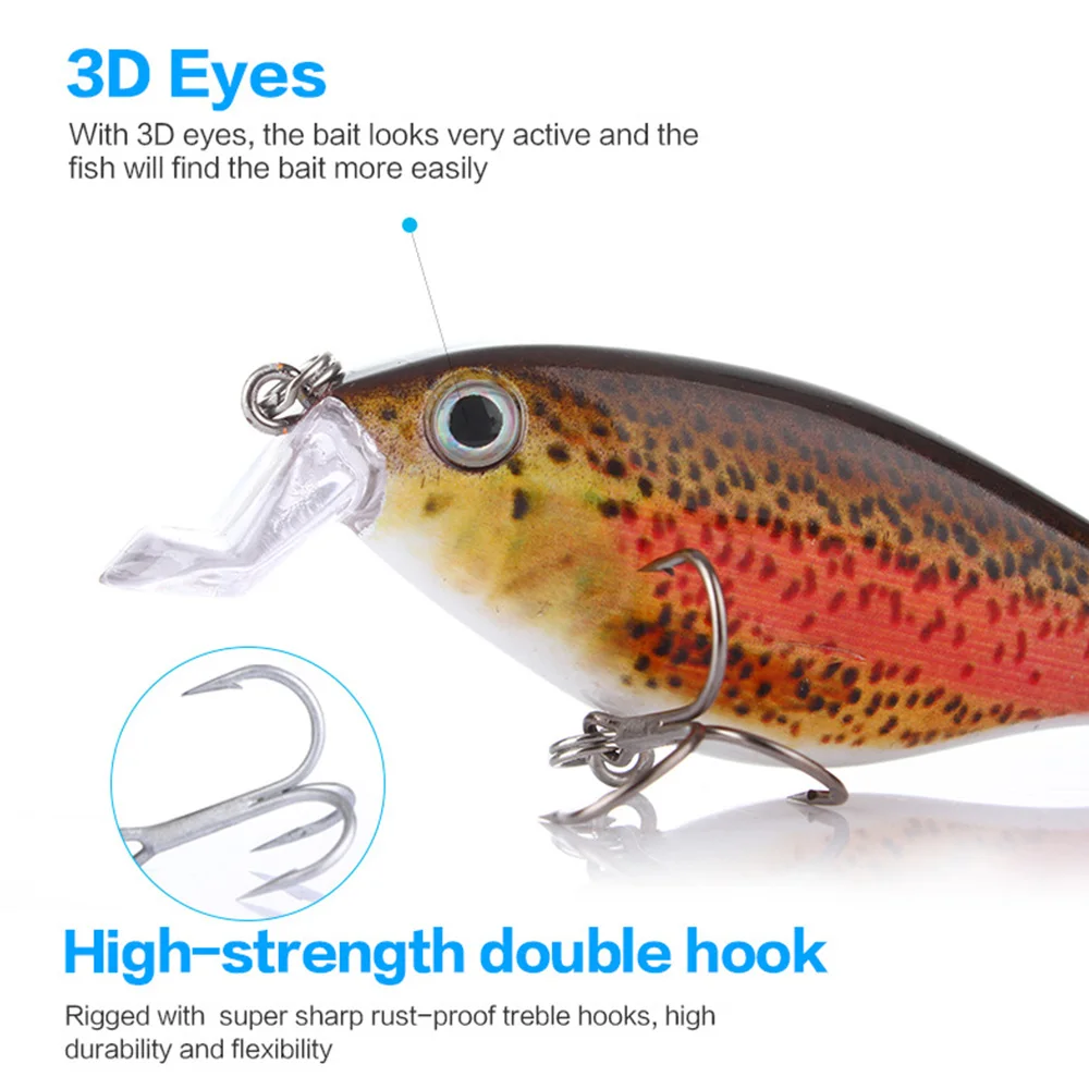Minnow Wobblers señuelo de pesca 10cm 13,5g cebo duro Crankbait Peche Bass cebos artificiales Lucio carpa sábalo señuelos sombra Swimbait - imagen 5
