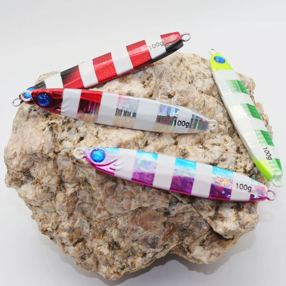 VOLIN-señuelo de pesca Artificial de Metal fundido, cebo de lubina duro, 80g, 100g, 1 unidad - imagen 3