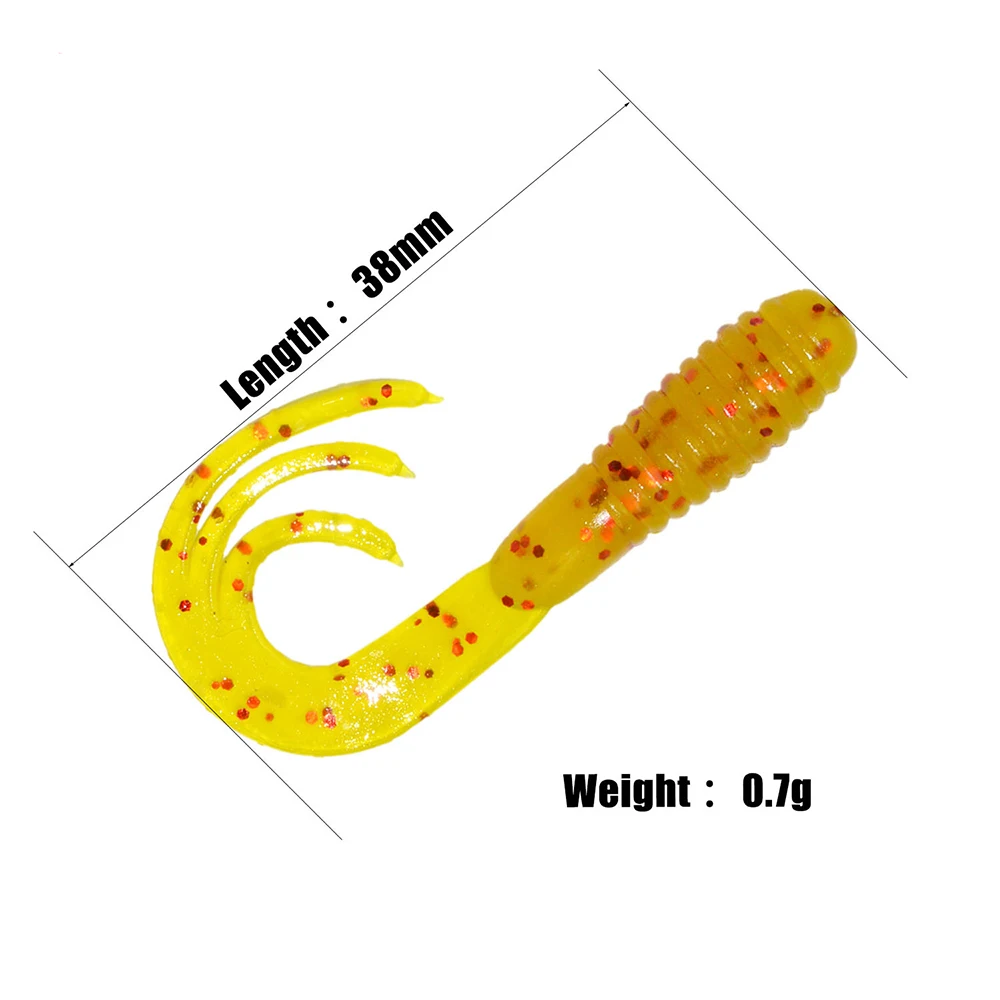 Señuelo de pesca suave de agua salada, cebo de plástico de goma Multicolor de alta calidad, juego de Señuelos de Pesca artificiales, 50 piezas, 38mm, 0,7g - imagen 3
