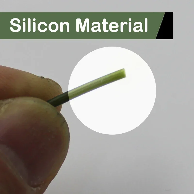 200x funda de silicona para pesca de carpa, mangas antienredos aptas para gancho 2/4/6/8 para aparejos de pesca de carpa, accesorios para aparejos de pelo - imagen 2