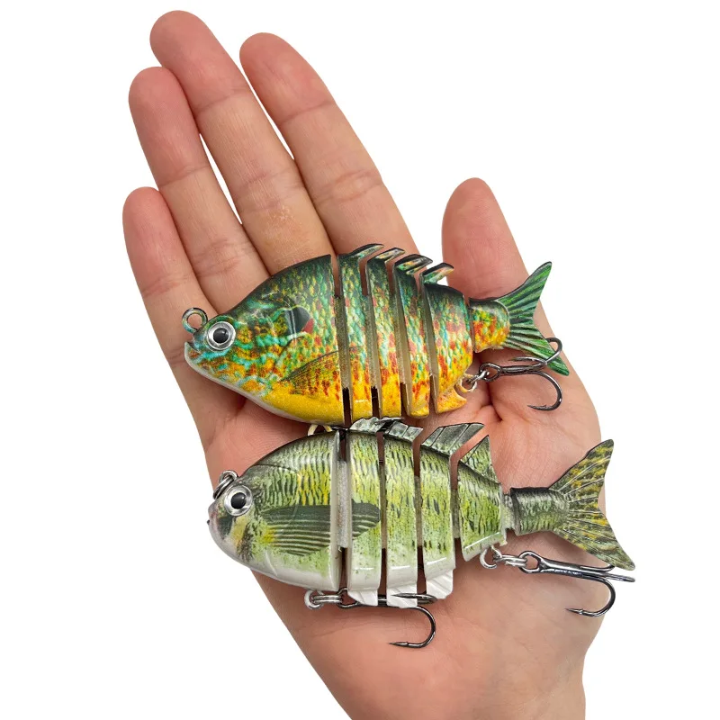 5 uds Wobbler de pesca realista 2/6/7 segmentos Swimbait Crankbait cebo duro lento Isca señuelos artificiales aparejos de pesca - imagen 5