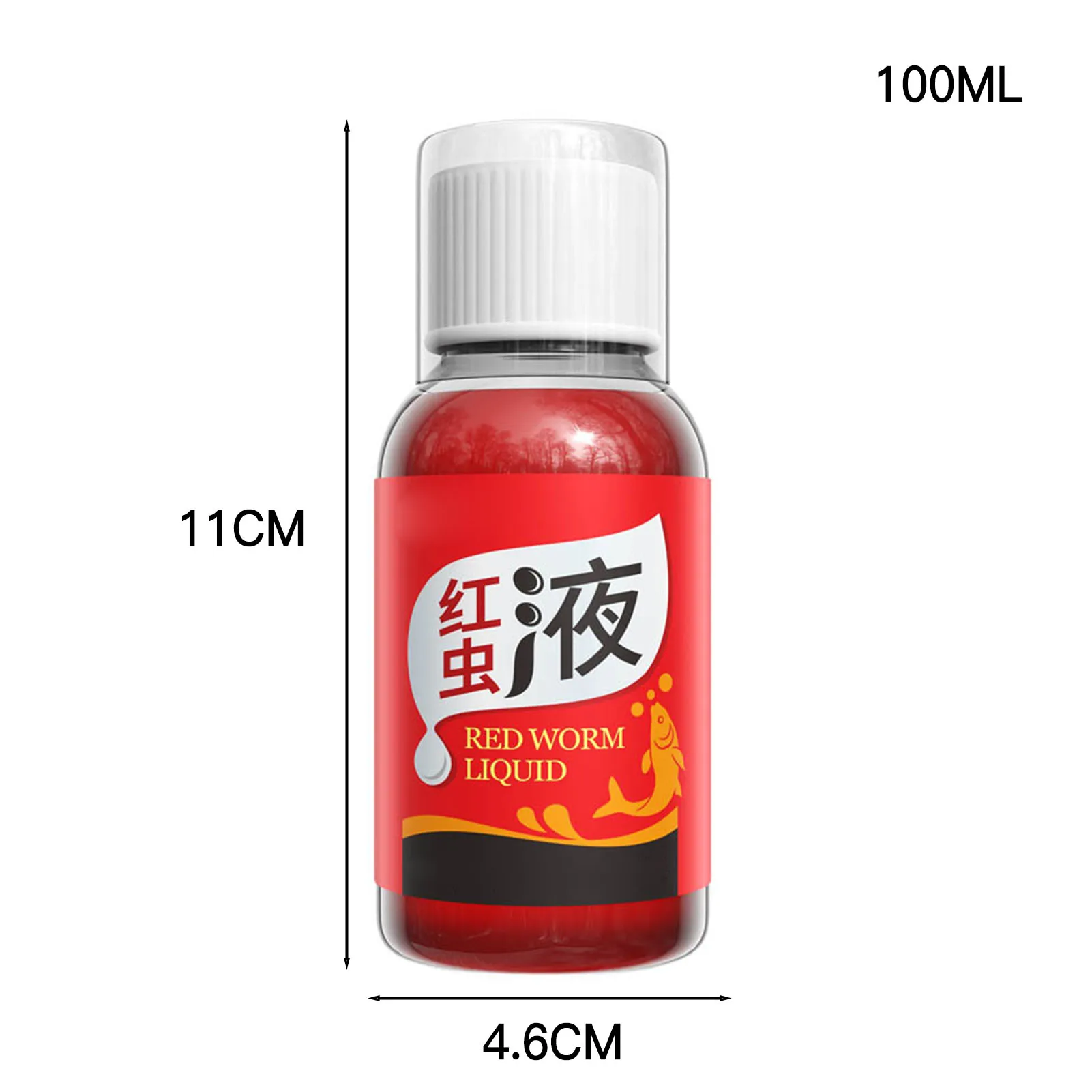 Cebo líquido de gusano rojo, potenciador de atracción perfumado fluido de gusano rojo para pesca de trucha, carpa, lubina, 100ml - imagen 5