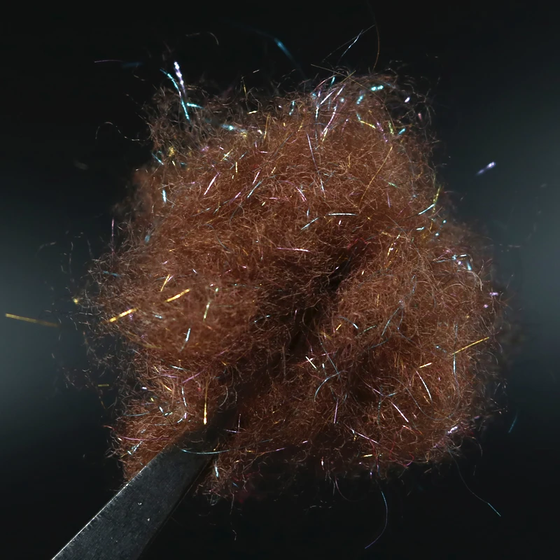 Wifreo 2 g/paquete Ultra fino Scud Dub Flash ala fibra torácica doblaje Ninfa mosca atado Material Arco Iris doblado fibra - imagen 4