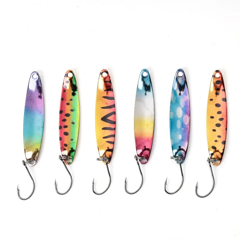 OUTKIT 1 Uds cuchara giratoria de Metal señuelo de pesca de trucha cebo duro lentejuelas ruido Paillette cebo Artificial pequeño Spinner de lentejuelas duras - imagen 4