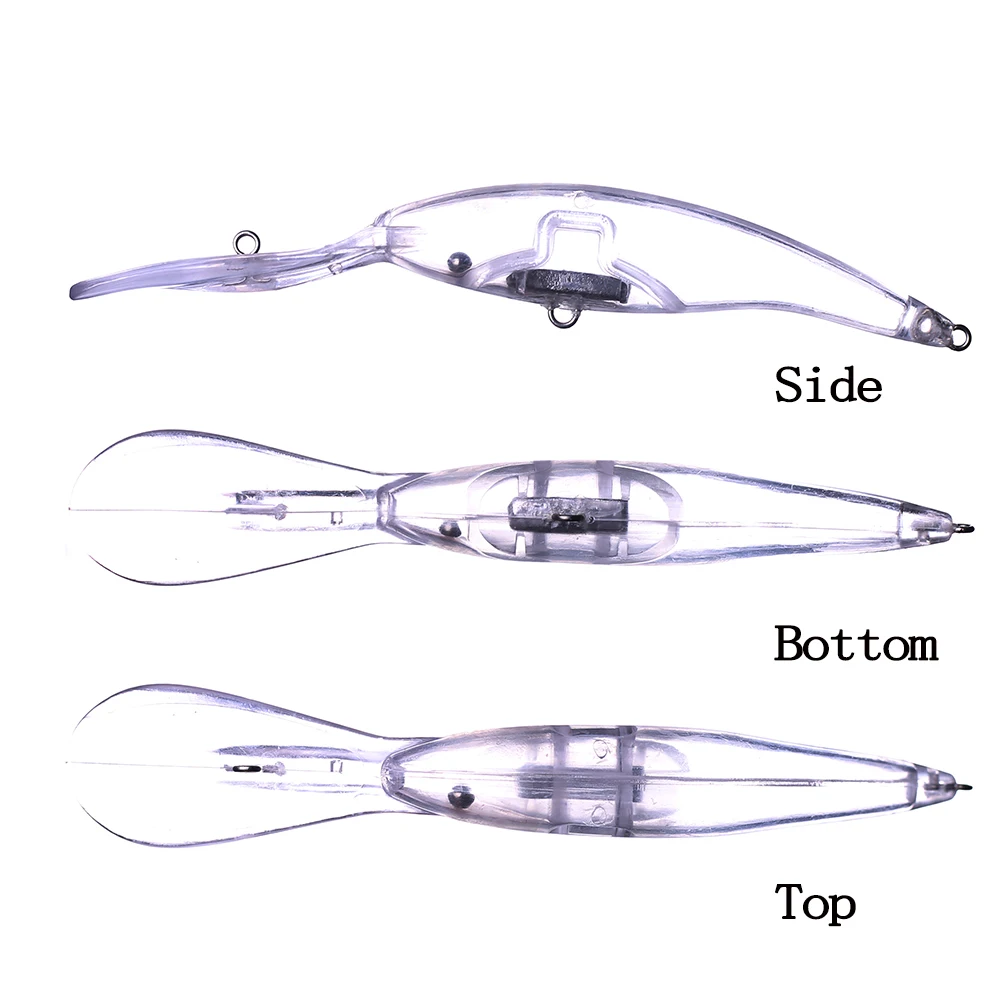 Chan'sHuang-señuelo de pesca Artificial, cebo en blanco sin pintar de 20 piezas, 13,5 cm, 12,8g, flotante, para buceo en aguas profundas, DIY - imagen 3