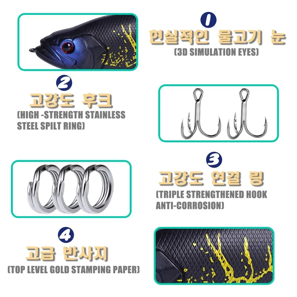 Señuelos de pesca de hundimiento lento, 30G, Whopper, vibración, cola suave o Lucio y lubina, cebos duros, accesorios artificiales Isca - imagen 5