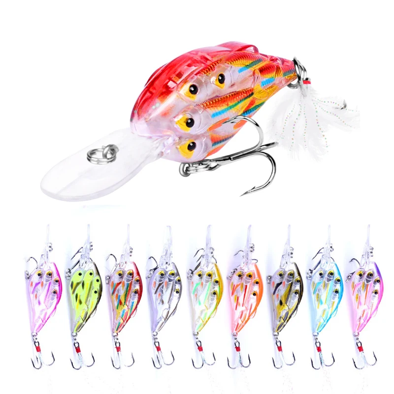 NEWUP Pesca Crankbait cebo duro 7,5 CM-9g Señuelos de Pesca Wobblers para Lucio pececillo negro lubina Swimbait aparejos de Pesca - imagen 2
