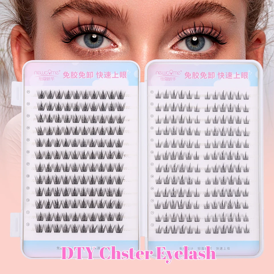 Pestañas autoadhesivas, grupo de pestañas sin pegamento, pestañas individuales, grupos de pestañas suaves Idol, maquillaje de pestañas autoadhesivas reutilizables - imagen 3