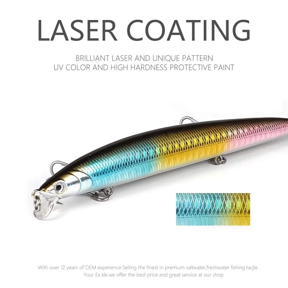 MOOKZZ-Señuelos de Pesca duros, cebos flotantes de calidad, buena acción, aparejos de pesca profesionales artificiales, 140mm, 23g - imagen 4