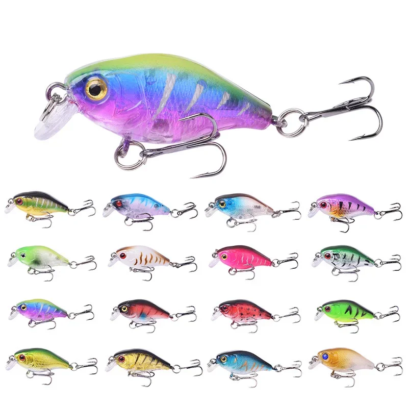 Señuelo de Pesca Minnow con manivela, 4,5 cm, 4,5g, Wobblers de agua superior, Swimbait, cebo duro Artificial para lubina, carpa, trucha, aparejos de Pesca, 1 ud. - imagen 2