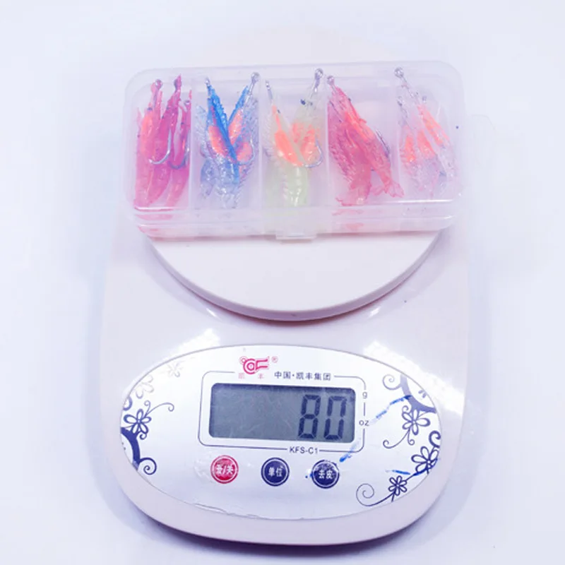 Señuelos de Pesca de plástico suave, Kit de camarones luminosos, cebo Artificial Wobblers para lubina Walleye 3g 6cm, 15 piezas - imagen 5