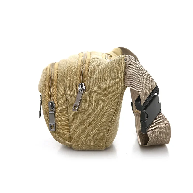 Lawaia Canvas Fanny Pack Paquete de cajero multifuncional unisex Mochila pequeña para deportes al aire libre - imagen 3