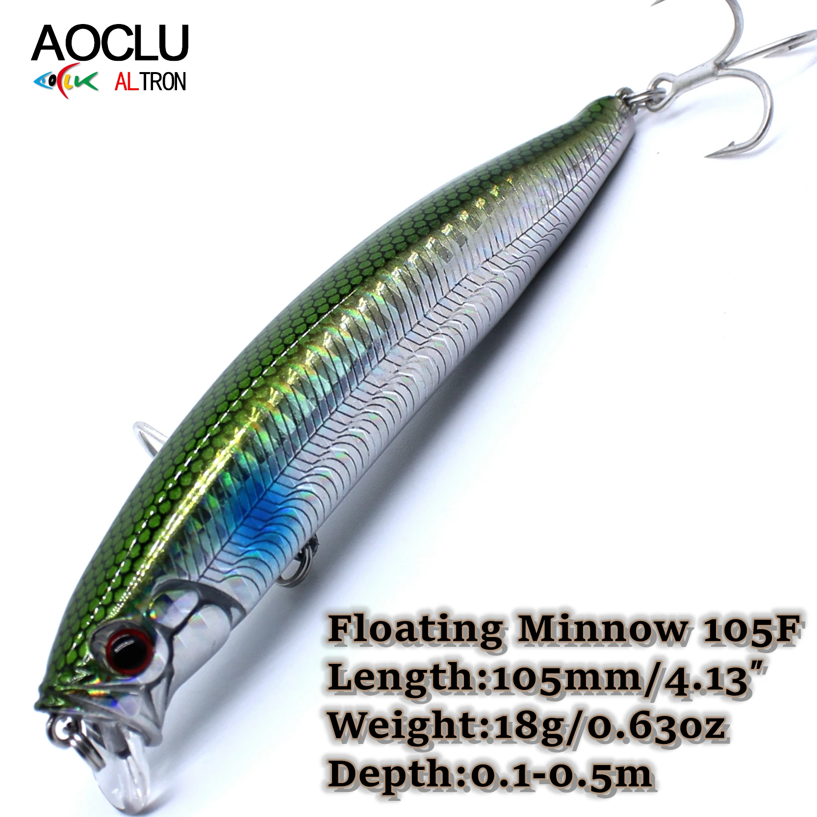 AOCLU Seabass Killer Wobbler 105mm 18g – Para lubina - imagen 2
