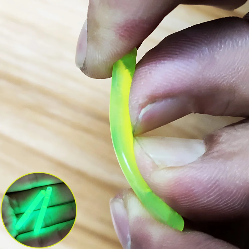10 unids/bolsa luciérnagas 4,5*40mm para flotador de pesca barra de luz fluorescente luz de noche herramienta de luces barra brillante de color oscuro - imagen 5