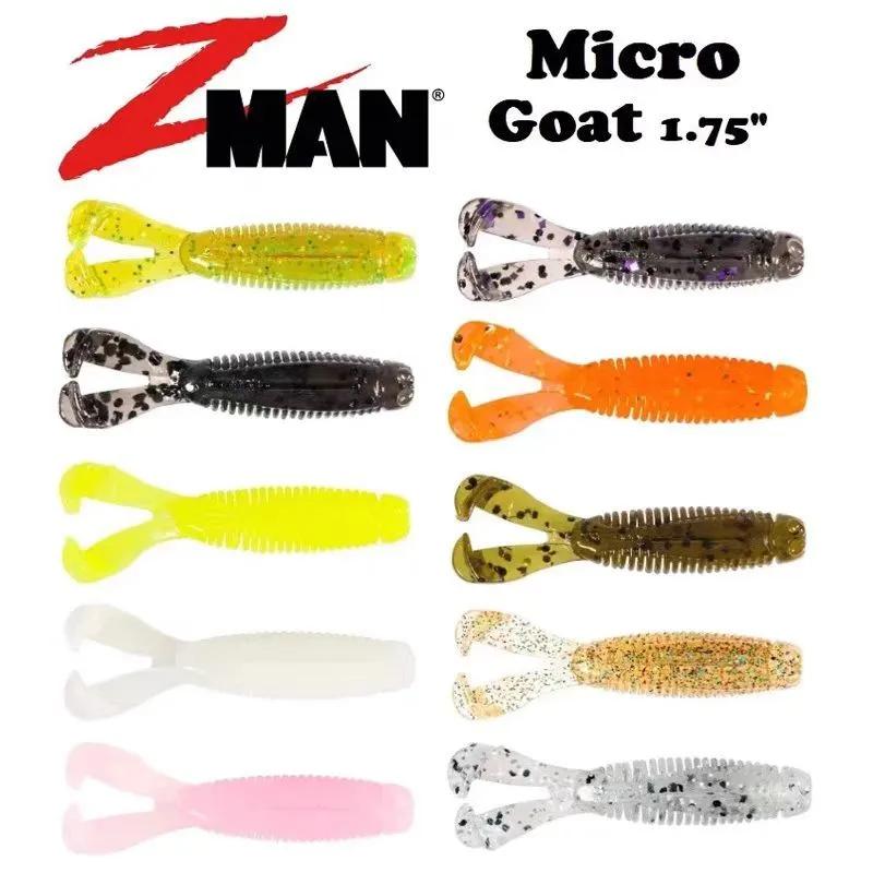 ZMAN-cajón MICRO importado de EE. UU., 1,75 pulgadas, Mini Ned, doble cola en T, cebo flotante resistente al agua y al desgarro