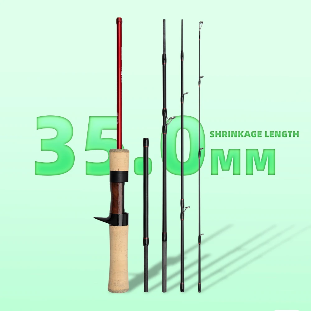 FISHINGFANS Caña de viaje Fuji O – Carbono alto módulo, corcho, UL/L/ML - imagen 2