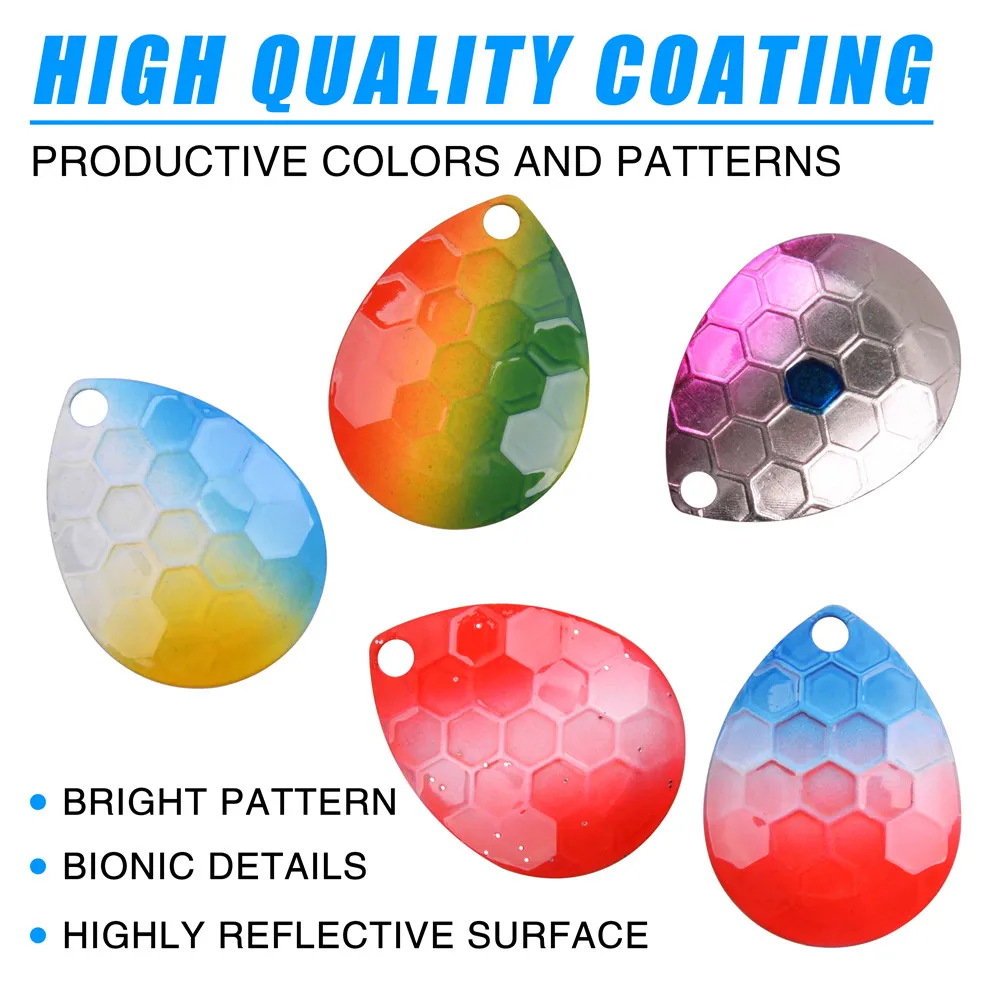 Cuchillas de sauce Colorado para pesca giratoria, accesorios de pesca DIY, spinnerbait, aparejos de aparejo Walleye de agua salada, 20 piezas - imagen 4