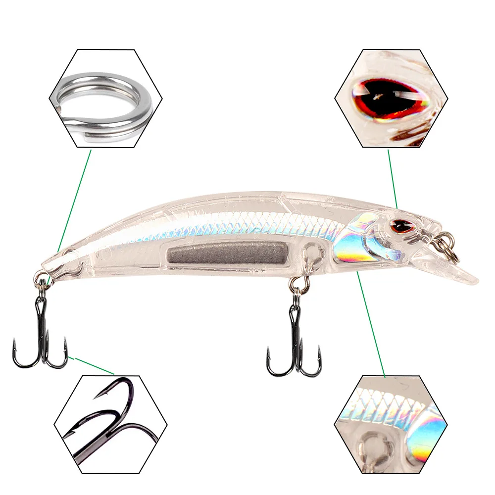 Señuelo de pesca de 6,5 cm/6,5g, cebo duro para pececillos que se hunden en el agua - imagen 4