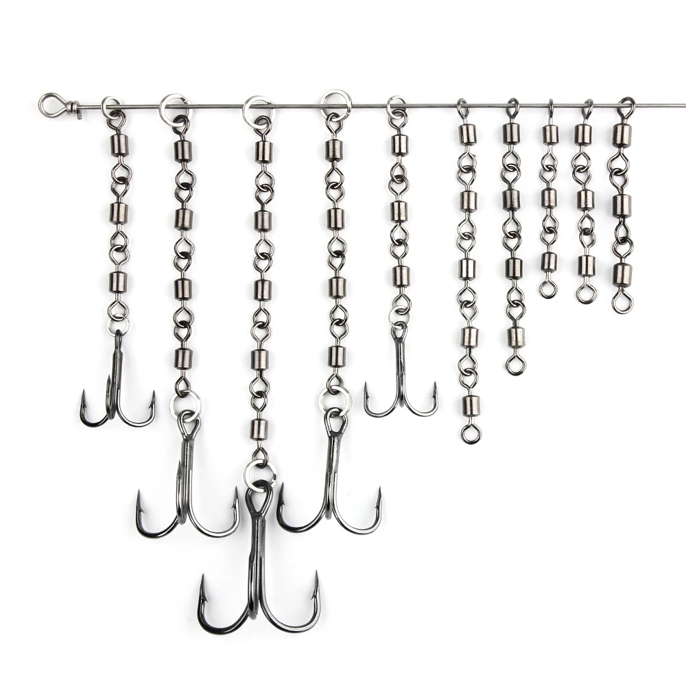 Spinpoler 20 piezas rodamiento de bolas de articulación giratorio 2 3 4 5 conector de pesca articulado aparejos unidos de acero de alta resistencia para señuelo anzuelo - imagen 5