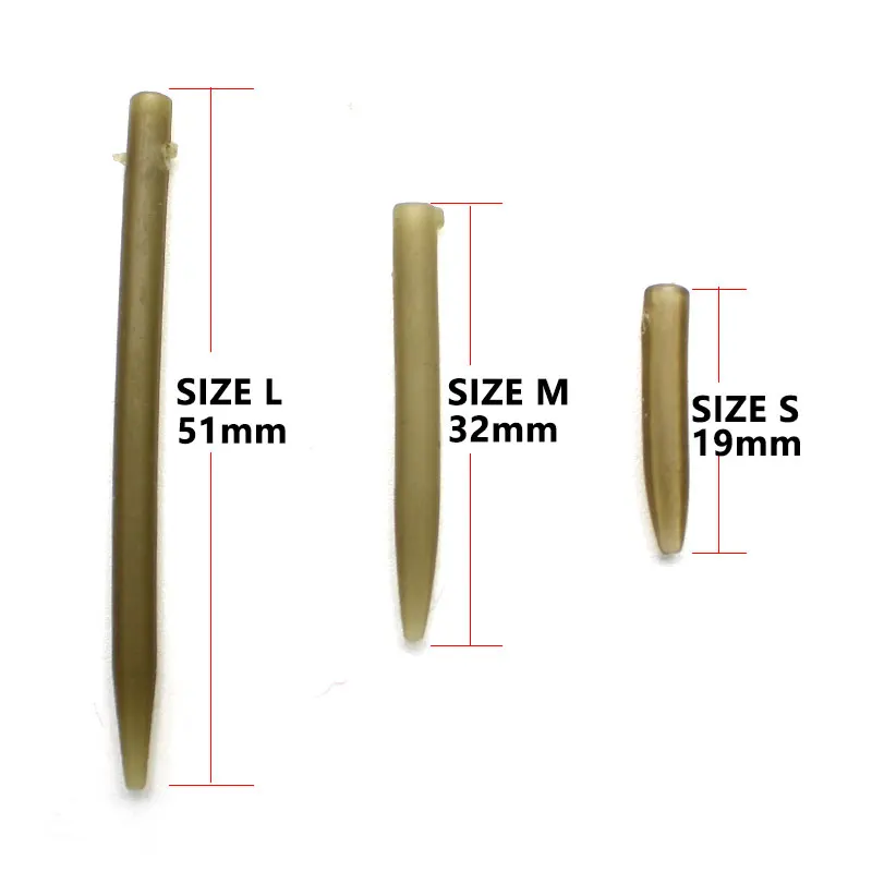 30 Uds. Accesorios de pesca de carpa mangas antienredos pelo de helicóptero Chod Zig Rig curva lateral con giro QC para aparejos de pesca de carpa - imagen 3