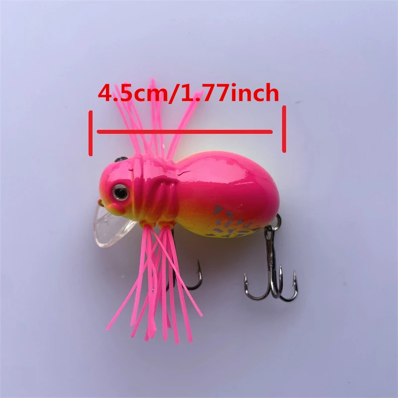 8132 4,5 cm7g1PCS LURETV nuevo flotador agua Minotauro pequeño araña graso insecto señuelo 45S cebo falso boca superior lubina - imagen 5