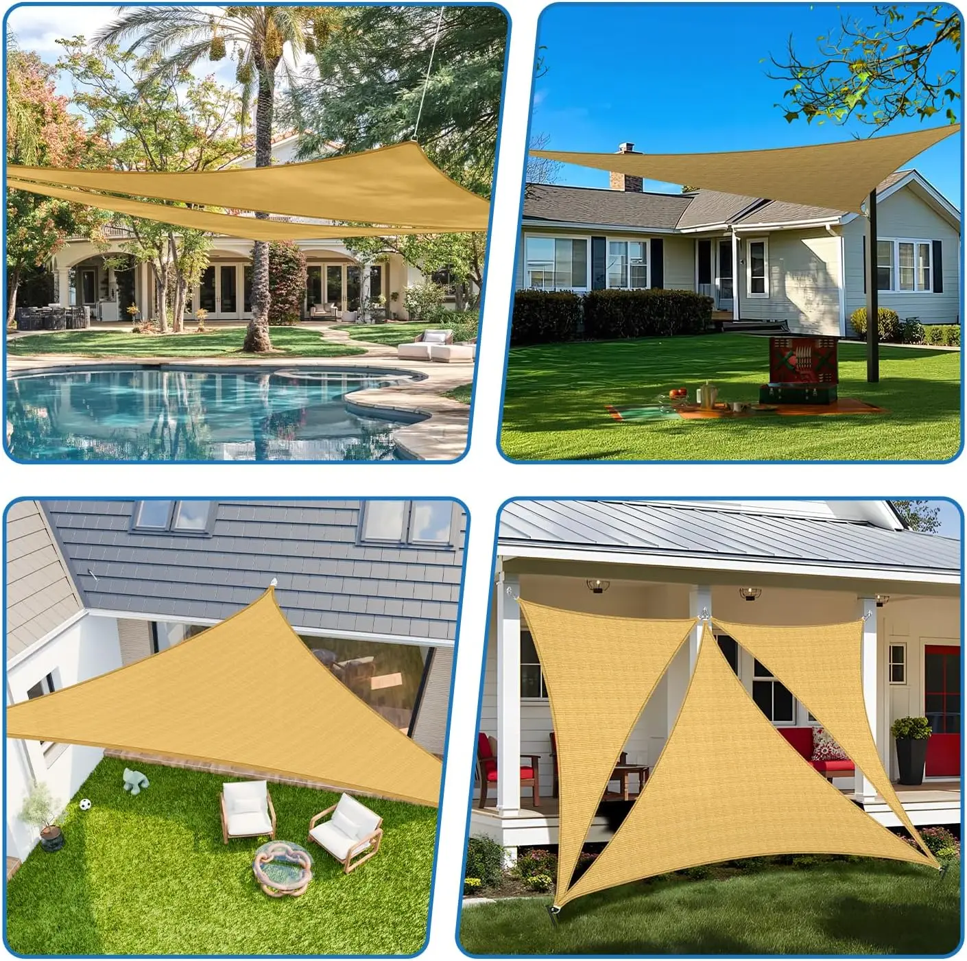 Toldo triangular impermeable para pesca – Resistente exterior