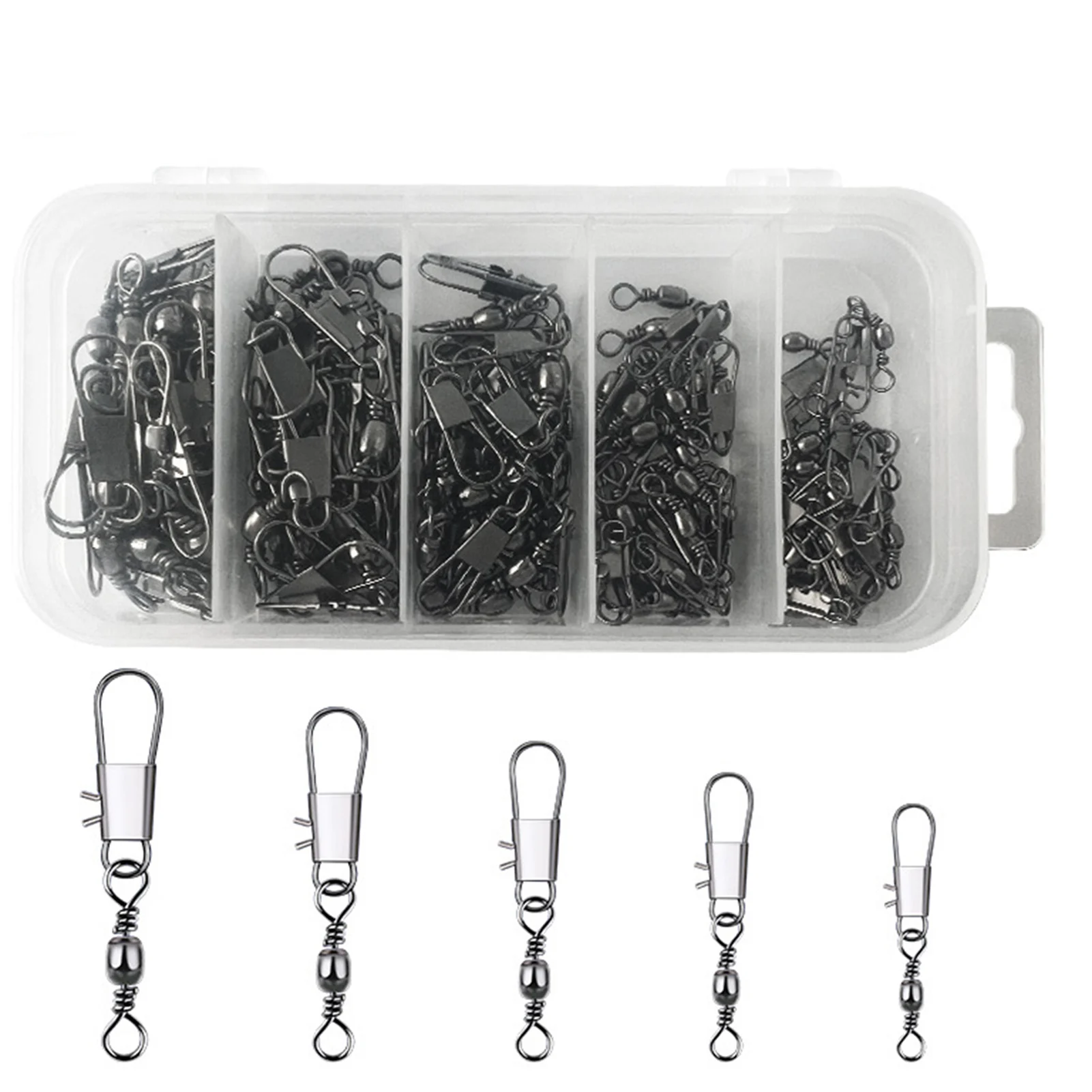 Broches de barril de pesca de acero rico en carbono, resistentes a la corrosión, giratorios de pesca resistentes a la corrosión para barco, Surf, Kayak, pesca