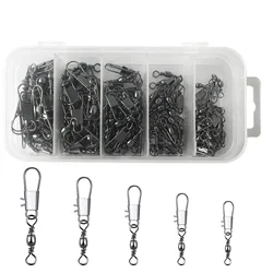 Broches de barril de pesca de acero rico en carbono, resistentes a la corrosión, giratorios de pesca resistentes a la corrosión para barco, Surf, Kayak, pesca