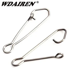 20 unids/lote gancho Snap barril de Pesca de acero inoxidable giratorio broches de seguridad gancho señuelo accesorios conector Snap Pesca