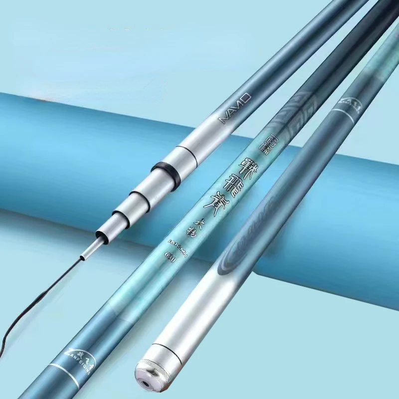 Caña de pescar de carbono superduro, caña de mano de sección larga tradicional de Taiwán, 9M, 10M, accesorios de Pesca - imagen 5