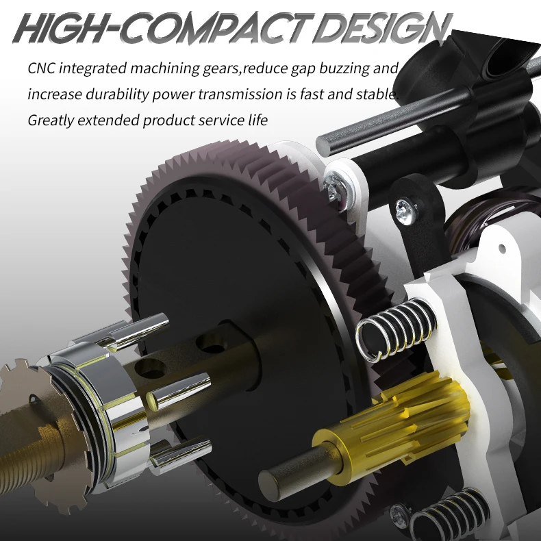 Carrete de pesca SOLOKING Acura 136g ultraligero BFS carrete de pesca Baitcasting 7,1/8,1 relación de engranaje 10 + 1BB 4KG Baitcaster de potencia - imagen 5