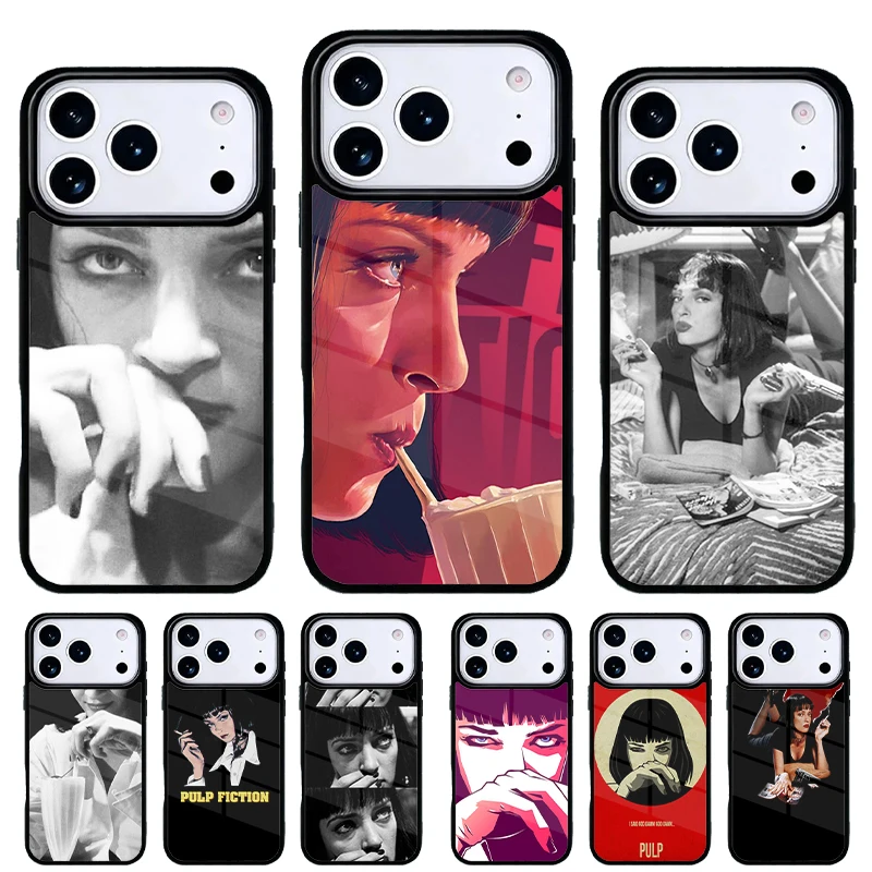 Pulp Fiction funda iPhone — carcasa trasera compatible Pro Max