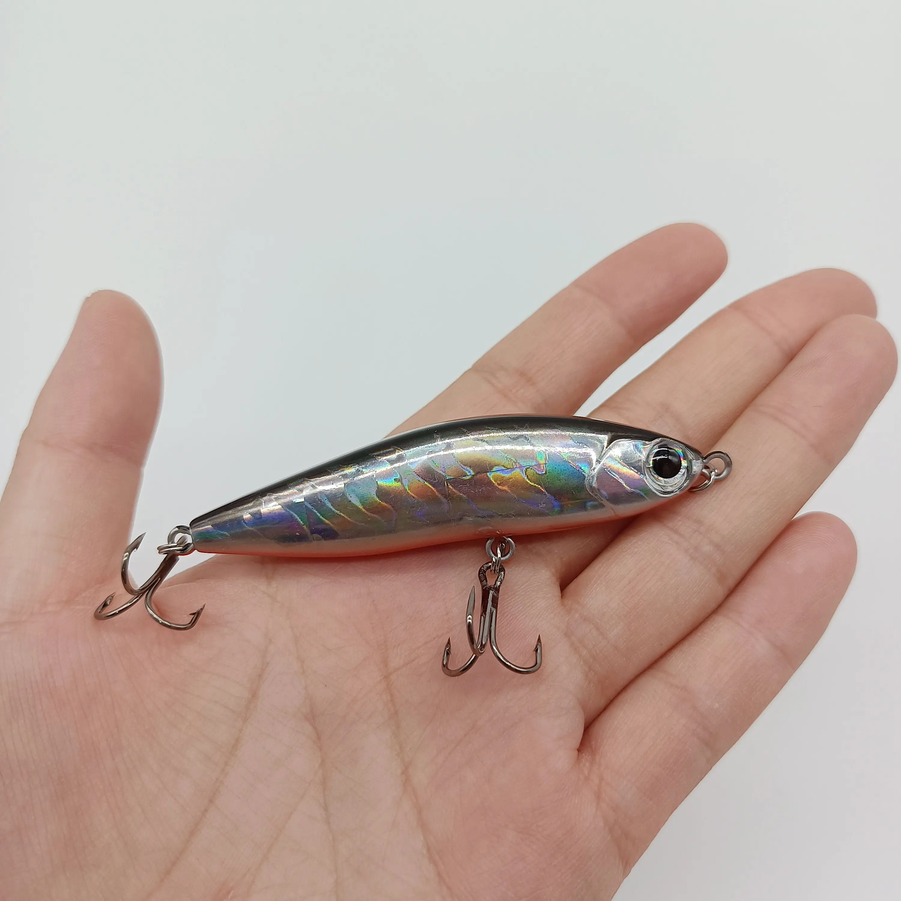 DUODUOYU-señuelo de Pesca de lápiz que se hunde, 1 piezas, 12,8g/78mm, ojos 3D, Wobblers Isca, cebo duro Artificial, aparejos de Pesca de lubina - imagen 5