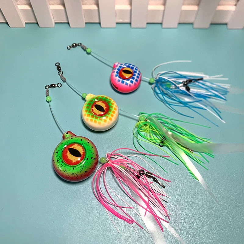 Señuelo de Pesca Testar Lumious Tenya 100g 150g 200g Glow Kabura Bream de mar Jig Head falda Jigging cebo Metal Jig Accesorios de Pesca - imagen 3